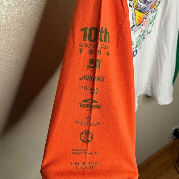 Vintage 90s St Patrick’s Day Running Marathon Shirt XL - Picture 6 of 8